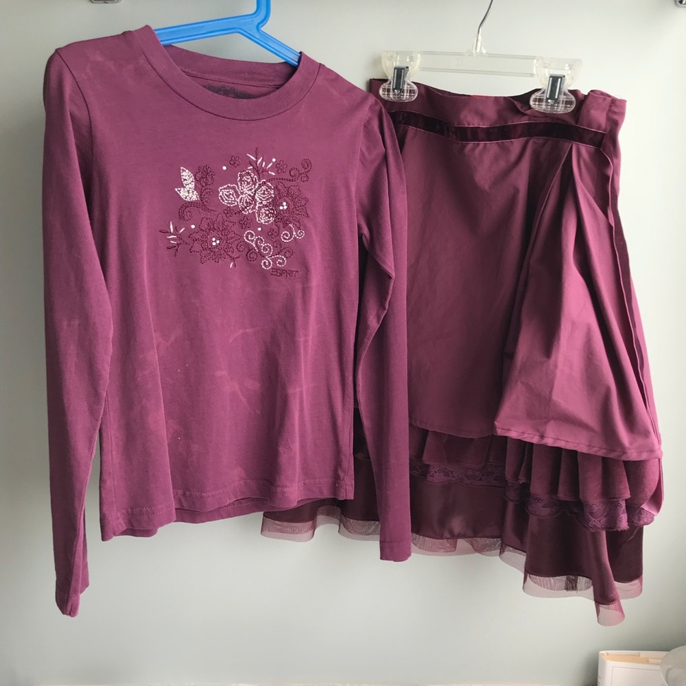 Esprit Burgundy Children’s Skirt Set